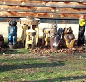Various Carvings by Kerr Chainsaw Carving